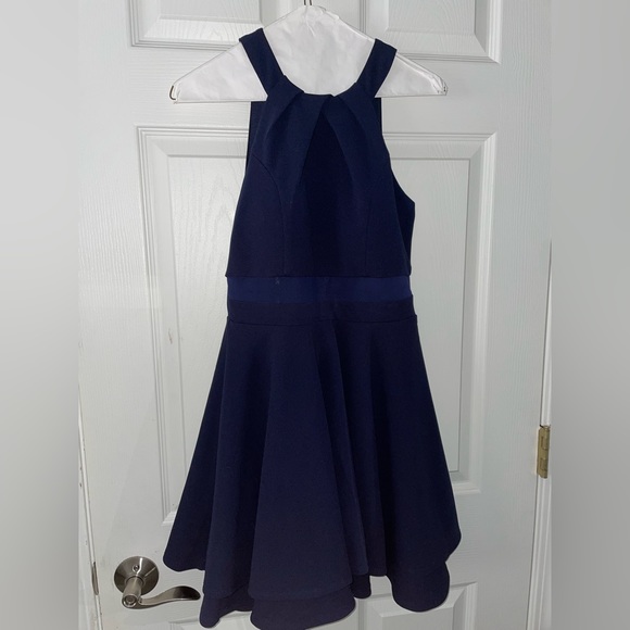 Navy blue short hoco dress worn once - Picture 1 of 2